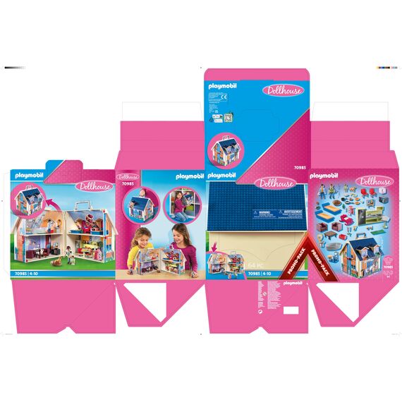 PLAYMOBIL | Dollhouse |Spielzeug für Kinder ab 4 Jahren | Mitnehm-Puppenhaus mit Griff | 70985