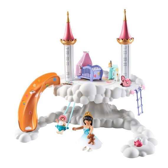PLAYMOBIL Princess Magic 71360 Himmlische Babywolke, magisches Kinderzimmer in den Wolken, inklusive Babywiege, Schaukelpferd, Teddybär und mehr, Spielzeug für Kinder ab 4 Jahren