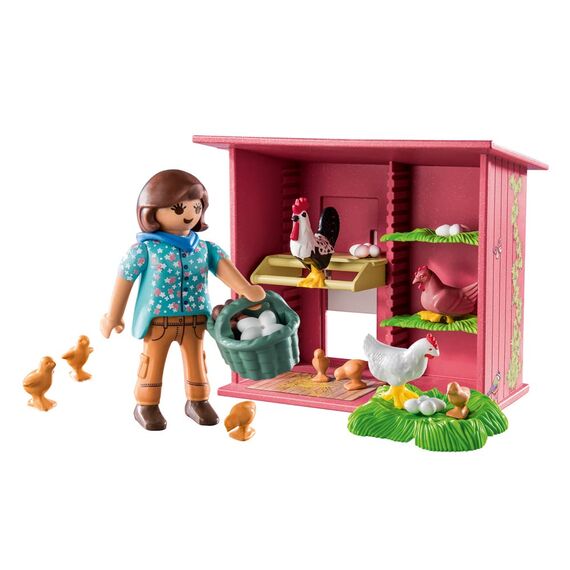 PLAYMOBIL | Country | Hühner mit Küken | Hühnerhaus für deinen Bauernhof | Spielzeug für Kinder ab 4 Jahren | 71308