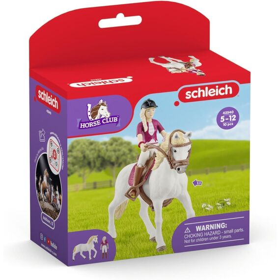 SCHLEICH Horse Club | Sofia & Blossom 42540 | bewegliche Mädchenfigur | mit Pferde Zubehör | tolles Geschenk für Mädchen und Jungen | Pferde Spielzeug ab 5 Jahren | 10 Teile | exklusiv bei Amazon