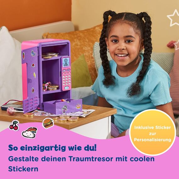VTech Kidisecrets Traumtresor – Tresor mit Zahlencode zum Aufbewahren von Geheimnissen – Mit Spielen, Musik und Aufklebern – Für Kinder von 6-12 Jahren, Lila - German Version/Deutsche Version