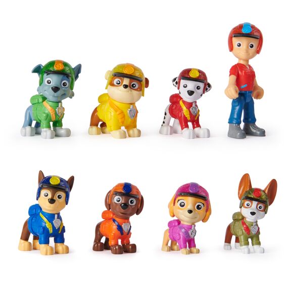 PAW Patrol Jungle Pups – Spielfiguren-Geschenkset mit 7 Hundefiguren und 1 Ryderfigur zum Sammeln, Spielzeugfiguren, Spielzeug geeignet für Kinder ab 3 Jahren