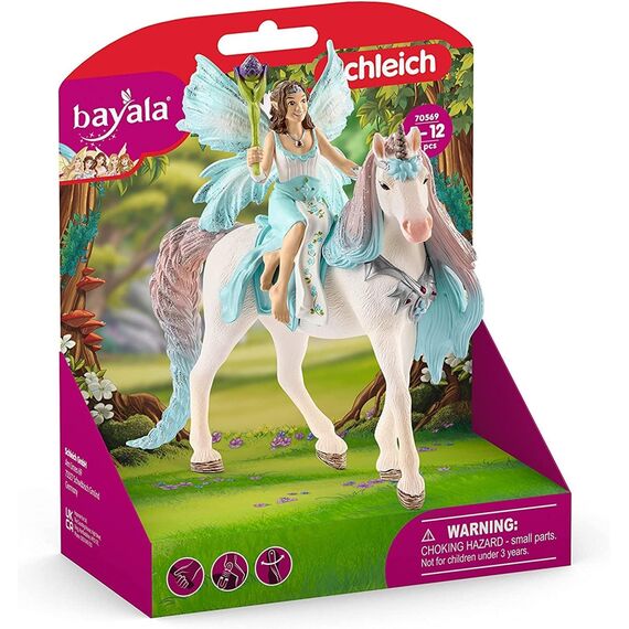 SCHLEICH BAYALA | Eyela mit Einhorn 70569 | Elfe mit Zepter & Einhorn mit Magnet | tolles Geschenk für Mädchen und Jungen | schöne Sammelfiguren | Spielfigur ab 5 Jahre | Set aus 3 Teilen