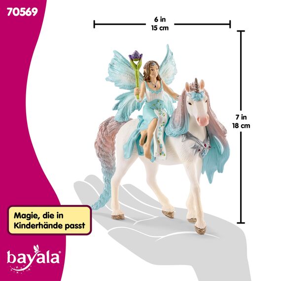 SCHLEICH BAYALA | Eyela mit Einhorn 70569 | Elfe mit Zepter & Einhorn mit Magnet | tolles Geschenk für Mädchen und Jungen | schöne Sammelfiguren | Spielfigur ab 5 Jahre | Set aus 3 Teilen