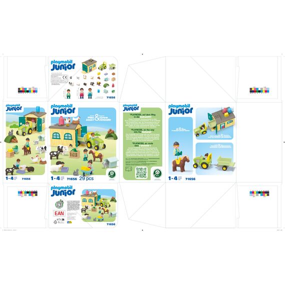 PLAYMOBIL JUNIOR | Bauernhof-Abenteuer | nachhaltiges Spielzeug für Kinder ab 1 Jahr | 71656