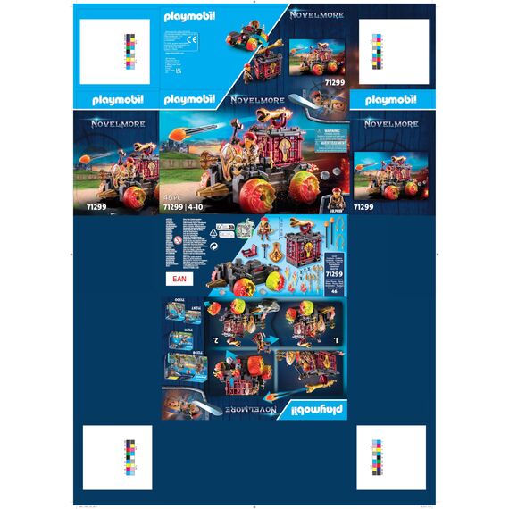 PLAYMOBIL Novelmore 71299 Burnham Raiders - Feuerkampfwagen, feuriger Kampf zwischen Burnham Raider und Novelmore, mit Rammbock, Flammenrädern und Schleudersitz, Spielzeug für Kinder ab 4 Jahren