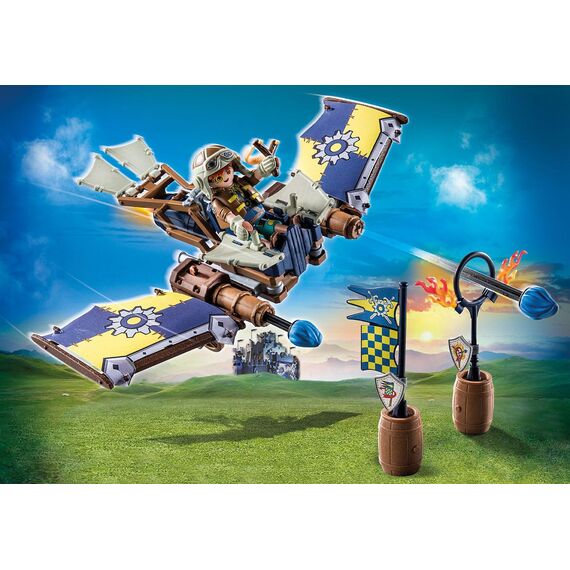 PLAYMOBIL Novelmore 71211 Novelmore - Darios Fluggleiter, Himmelsgleiter mit Bolzenkanonen, Schleudersitz und spannendem Zubehör, Spielzeug für Kinder ab 4 Jahren