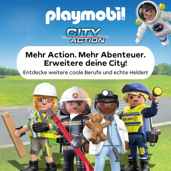 PLAYMOBIL Straßensperre mit Hund
