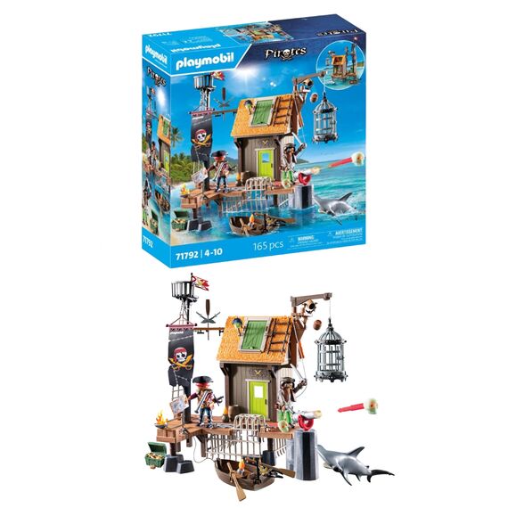 PLAYMOBIL | Pirates | Piratenhafen mit Seeräuber-Gefängnis | Piratenfiguren | Spielzeugpiraten | Spielzeug für Kinder ab 4 Jahren | 71792