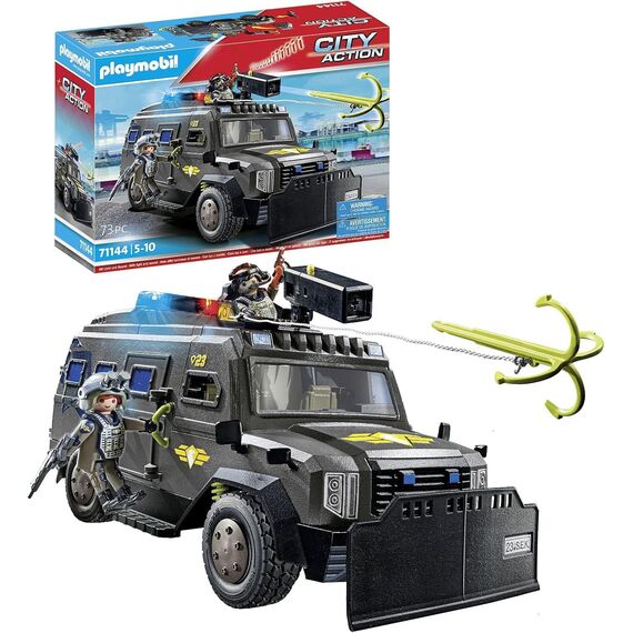 PLAYMOBIL | City Action |SWAT-Geländefahrzeug | mit Licht und Sound | Spielzeug für Kinder ab 5 Jahren | 71144