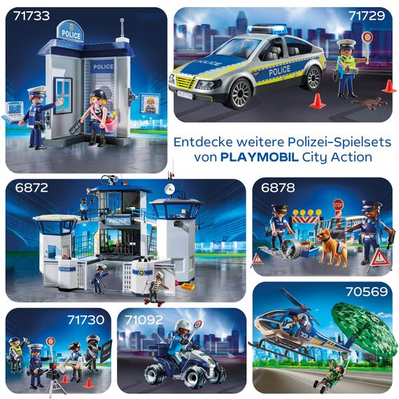 PLAYMOBIL Straßensperre mit Hund