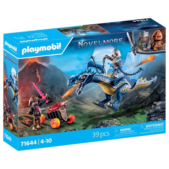 PLAYMOBIL Novelmore 71644 Drache im Gefecht, inklusive eines beweglichen Drachens, Zwei Rittern und Zubehör für epische Abenteuer, actionreiches Spielzeug für Kinder ab 4 Jahren