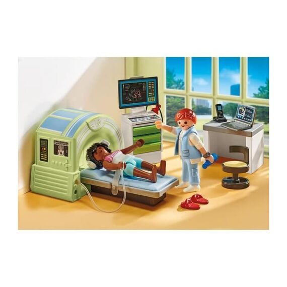 PLAYMOBIL Action Heroes 71618 MRT mit Patient, realistische Untersuchung beim Radiologen, zu über 80 % aus recycelten und biobasierten Materialien, detailreiches Spielzeug für Kinder ab 4 Jahren