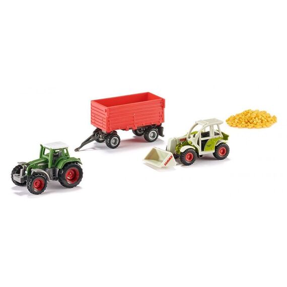 siku 6304, Geschenkset - Landwirtschaft, 4-teilig, Metall/Kunststoff, Multicolor, Spielkombination, Bewegliche Teile