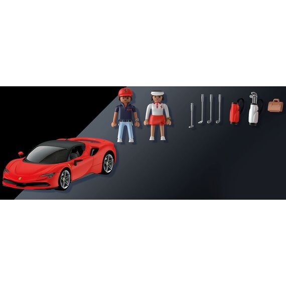 PLAYMOBIL 71020 Ferrari SF90 Stradale mit Lichteffekten, Supersportwagen, Sammlerstück für Autofans, Spielzeug für Sammler und Kinder ab 5 Jahren