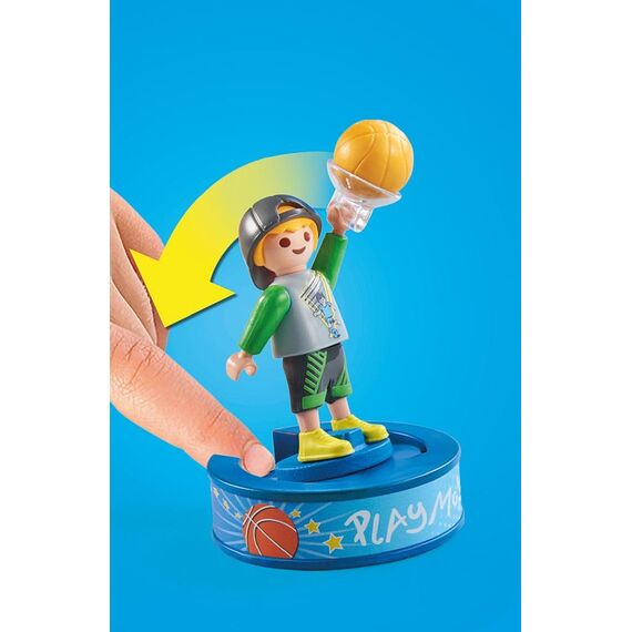 PLAYMOBIL City Life 71328 Anbau Turnhalle, Turnhallen Anbau mit Basketballkorb, Slalomstangen, Fußballtor, Tenniszubehör und mehr, Spielzeug für Kinder ab 4 Jahren