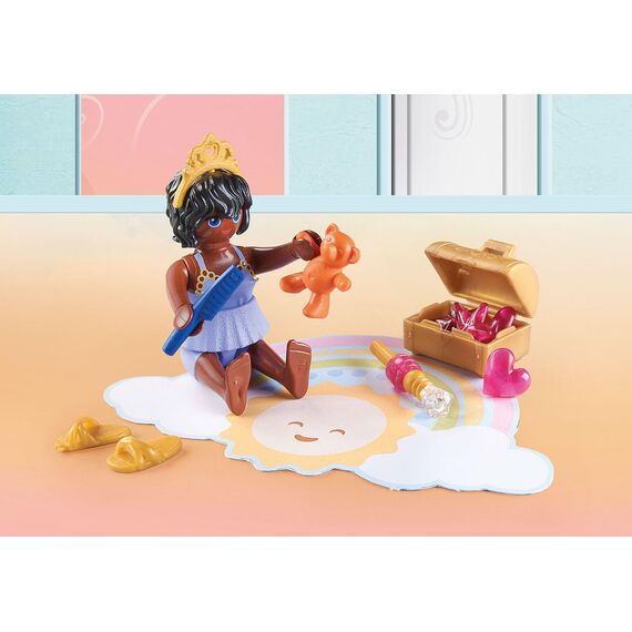 PLAYMOBIL Princess Magic 71362 Himmlische Pyjamaparty, traumhafte Übernachtung im Wolkenbett, mit Hängematten und fantastischen Accessoires, Spielzeug für Kinder ab 4 Jahren