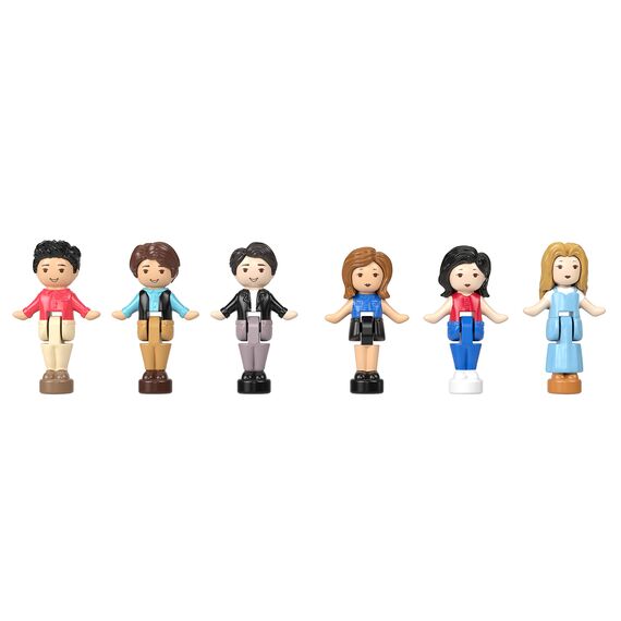 Polly Pocket Friends Schatulle - Central-Perk-Kaffeetasse, 6 Hauptdarsteller, 9 Zubehörteile, 3 Friends-Orte, ausstellbare Premium-Verpackung, für Sammler ab 14 Jahren, HKV74