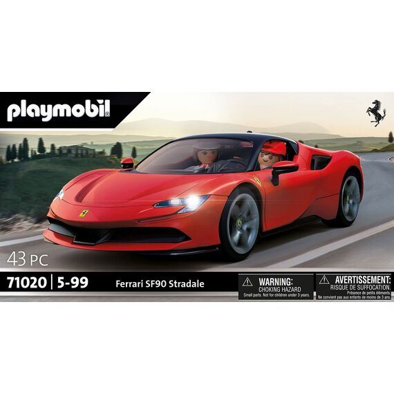 PLAYMOBIL 71020 Ferrari SF90 Stradale mit Lichteffekten, Supersportwagen, Sammlerstück für Autofans, Spielzeug für Sammler und Kinder ab 5 Jahren