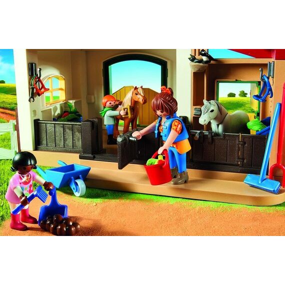 PLAYMOBIL Country 6927 Ponyhof mit vielen Tieren und Heuboden, Ab 4 Jahren