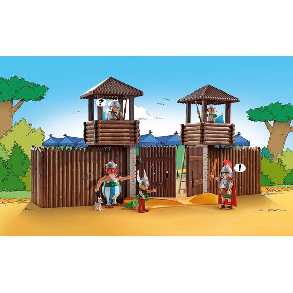 PLAYMOBIL Asterix 71542 Römerlager, spannende Eroberung des Lagers durch die Gallier, inklusive Zaubertrank für mehr Körperkraft, detailreiches Spielzeug für Kinder ab 5 Jahren