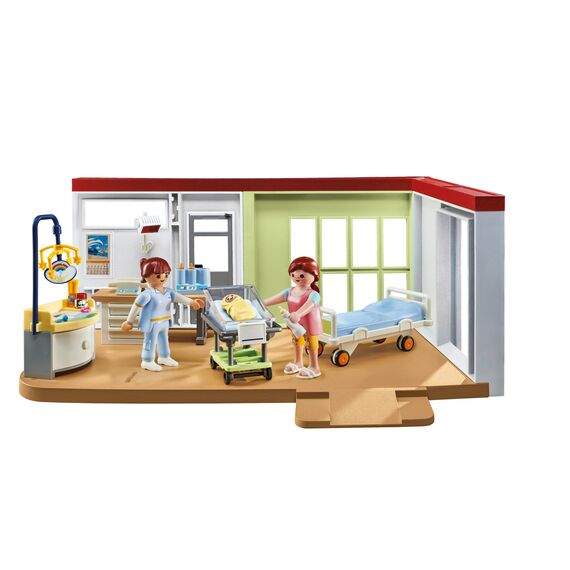 PLAYMOBIL Action Heroes 71616 Entbindungsstation, zu über 80 % aus recycelten und biobasierten Materialien, detailreiches Spielzeug für Kinder ab 4 Jahren