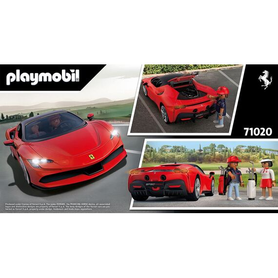 PLAYMOBIL 71020 Ferrari SF90 Stradale mit Lichteffekten, Supersportwagen, Sammlerstück für Autofans, Spielzeug für Sammler und Kinder ab 5 Jahren