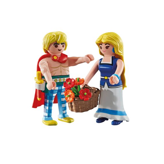 PLAYMOBIL | Asterix | Tragicomix und Falbala | verliebtes Paar aus dem Asterix-Universum | Spielzeug für Kinder ab 5 Jahren | 71544