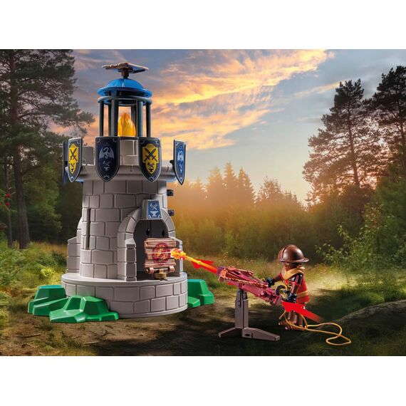 PLAYMOBIL Novelmore 71483 Ritterturm mit Schmied und Drache, spannender Kampf zwischen den Novelmore-Rittern und Burnham Raiders, detailreiches Spielzeug für Kinder ab 4 Jahren
