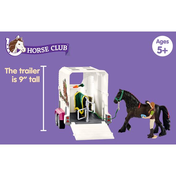 SCHLEICH 42346 Pick-up mit Pferdeanhänger, für Kinder ab 5 Jahren, Horse Club - Spielset