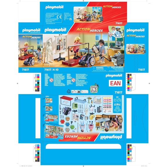 PLAYMOBIL Action Heroes 71617 Orthopädie, liebevolle Behandlung von Patient:innen, zu über 80 % aus recycelten und biobasierten Materialien, detailreiches Spielzeug für Kinder ab 4 Jahren
