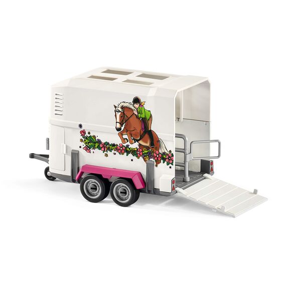 SCHLEICH 42346 Pick-up mit Pferdeanhänger, für Kinder ab 5 Jahren, Horse Club - Spielset