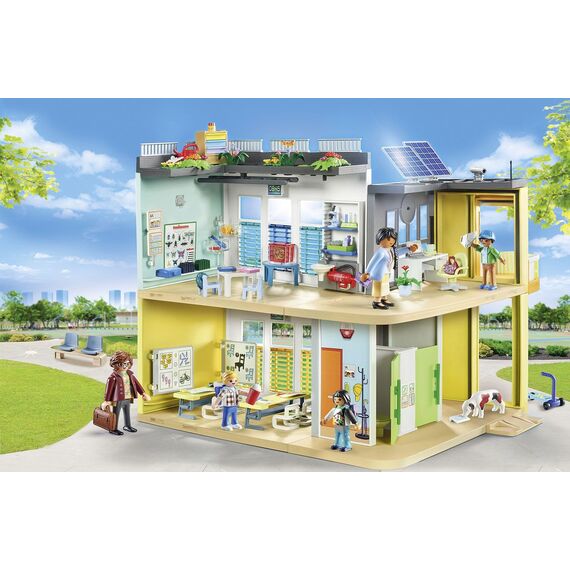 PLAYMOBIL | City Life | Große Schule | mit beweglicher Tafel | Spielzeug für Kinder ab 5 Jahren | 71327
