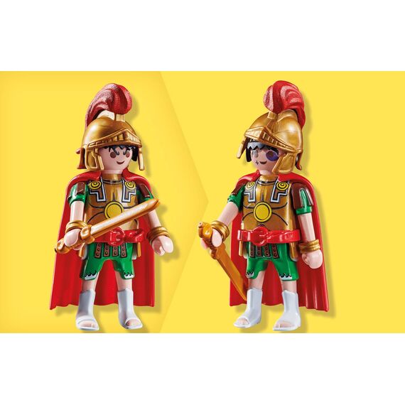 PLAYMOBIL Asterix 71543 Römischer Streitwagen, Reise durch das Land, inklusive Abnehmbarer Helme, Armreifen und Umhang, detailreiches Spielzeug für Kinder ab 5 Jahren
