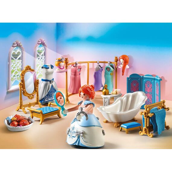 PLAYMOBIL Princess 70454 Ankleidezimmer mit Badewanne, Ab 4 Jahren