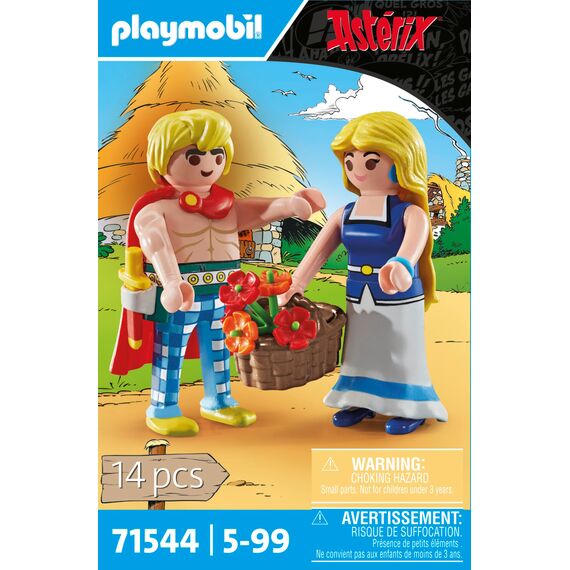 PLAYMOBIL | Asterix | Tragicomix und Falbala | verliebtes Paar aus dem Asterix-Universum | Spielzeug für Kinder ab 5 Jahren | 71544