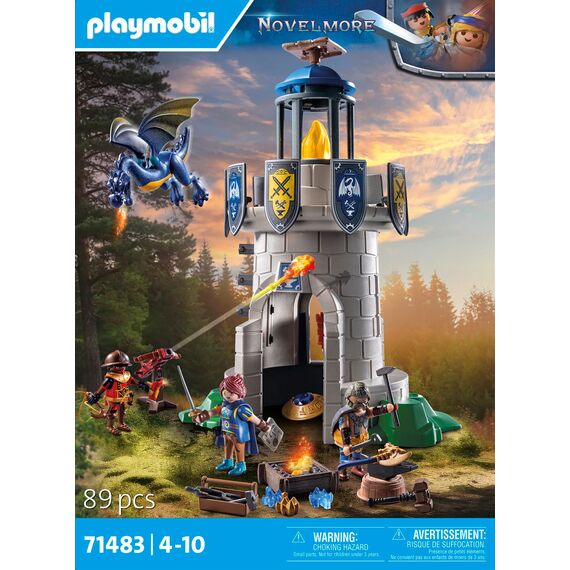 PLAYMOBIL Novelmore 71483 Ritterturm mit Schmied und Drache, spannender Kampf zwischen den Novelmore-Rittern und Burnham Raiders, detailreiches Spielzeug für Kinder ab 4 Jahren
