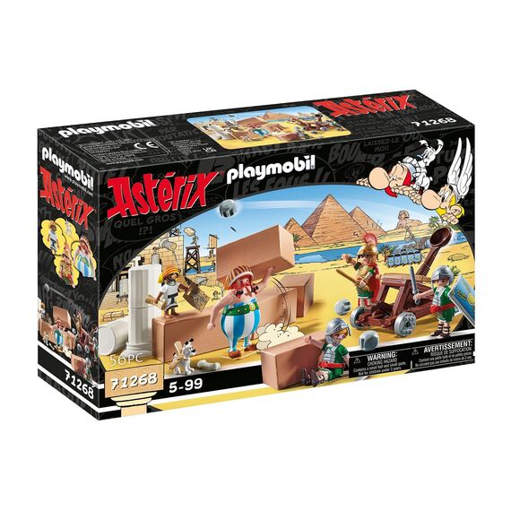PLAYMOBIL Asterix 71268 Numerobis und die Schlacht um den Palast, funktionierendes Katapult der Römer, Obelix, Numerobis, Idefix und 3 romische Soldaten, Spielzeug für Kinder ab 5 Jahren