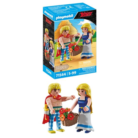 PLAYMOBIL | Asterix | Tragicomix und Falbala | verliebtes Paar aus dem Asterix-Universum | Spielzeug für Kinder ab 5 Jahren | 71544