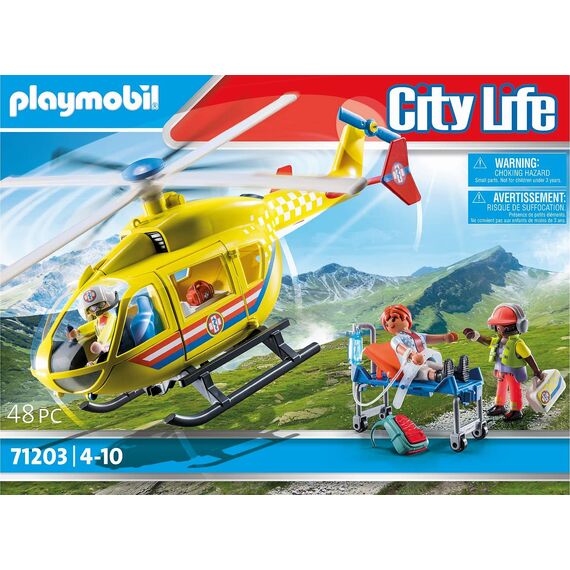 PLAYMOBIL | City Life | Rettungshelikopter | Spielzeug für Kinder ab 4 Jahren | 71203