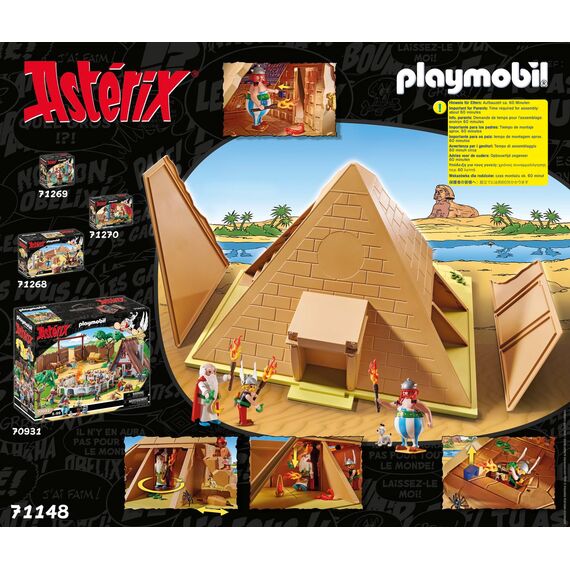 PLAYMOBIL 71148 Asterix: Pyramide des Pharao, Obelix, Asterix, Miraculix, Numerobis, Schraubzieris, Idefix, Spielzeug für Kinder ab 5 Jahren [Exklusiv bei Amazon]