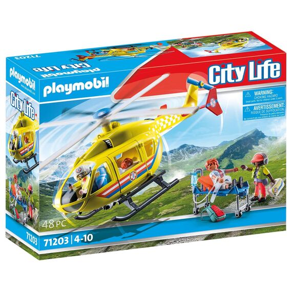 PLAYMOBIL | City Life | Rettungshelikopter | Spielzeug für Kinder ab 4 Jahren | 71203