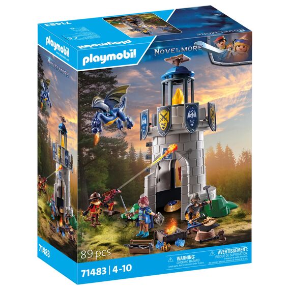 PLAYMOBIL Novelmore 71483 Ritterturm mit Schmied und Drache, spannender Kampf zwischen den Novelmore-Rittern und Burnham Raiders, detailreiches Spielzeug für Kinder ab 4 Jahren