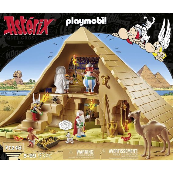 PLAYMOBIL 71148 Asterix: Pyramide des Pharao, Obelix, Asterix, Miraculix, Numerobis, Schraubzieris, Idefix, Spielzeug für Kinder ab 5 Jahren [Exklusiv bei Amazon]