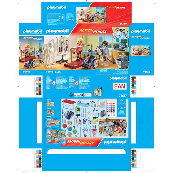 PLAYMOBIL Action Heroes 71617 Orthopädie, liebevolle Behandlung von Patient:innen, zu über 80 % aus recycelten und biobasierten Materialien, detailreiches Spielzeug für Kinder ab 4 Jahren