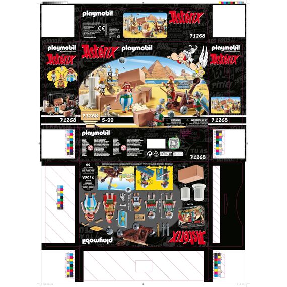 PLAYMOBIL Asterix 71268 Numerobis und die Schlacht um den Palast, funktionierendes Katapult der Römer, Obelix, Numerobis, Idefix und 3 romische Soldaten, Spielzeug für Kinder ab 5 Jahren