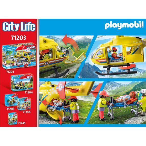 PLAYMOBIL | City Life | Rettungshelikopter | Spielzeug für Kinder ab 4 Jahren | 71203