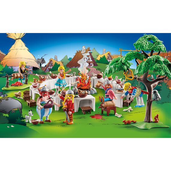 PLAYMOBIL | Asterix | Das Dorfbankett | Asterix Spielset | Asterix und Obelix | Abenteuer Spielzeug für Kinder ab 5 Jahren | 71827