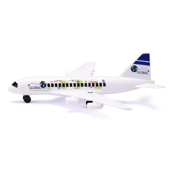 siku 6312, Flughafenset, Metall/Kunststoff, Weiß, Inkl. Verkehrsflugzeug, Catering-Fahrzeug, Anhänger mit Fluggasttreppe, Flughafenschlepper, Kofferanhänger und 5m langes Rollfeld-Tape