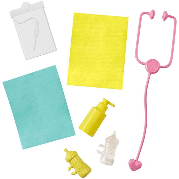 Barbie You Can Be Anything Serie, Baby Doctor, Puppe mit blondem Haar, Zwei Babys, Arztkleidung, Zubehör, 3 Puppen enthalten, Geschenk für Kinder, Spielzeug ab 3 Jahre,GKH23